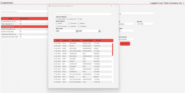 Delaware B2B portal (Desktop) preview