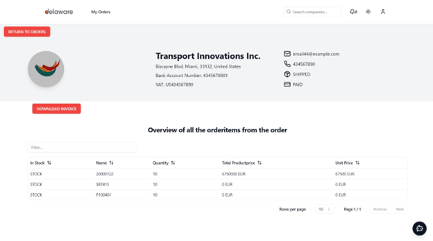 Delaware B2B portal (Webshop) preview 4