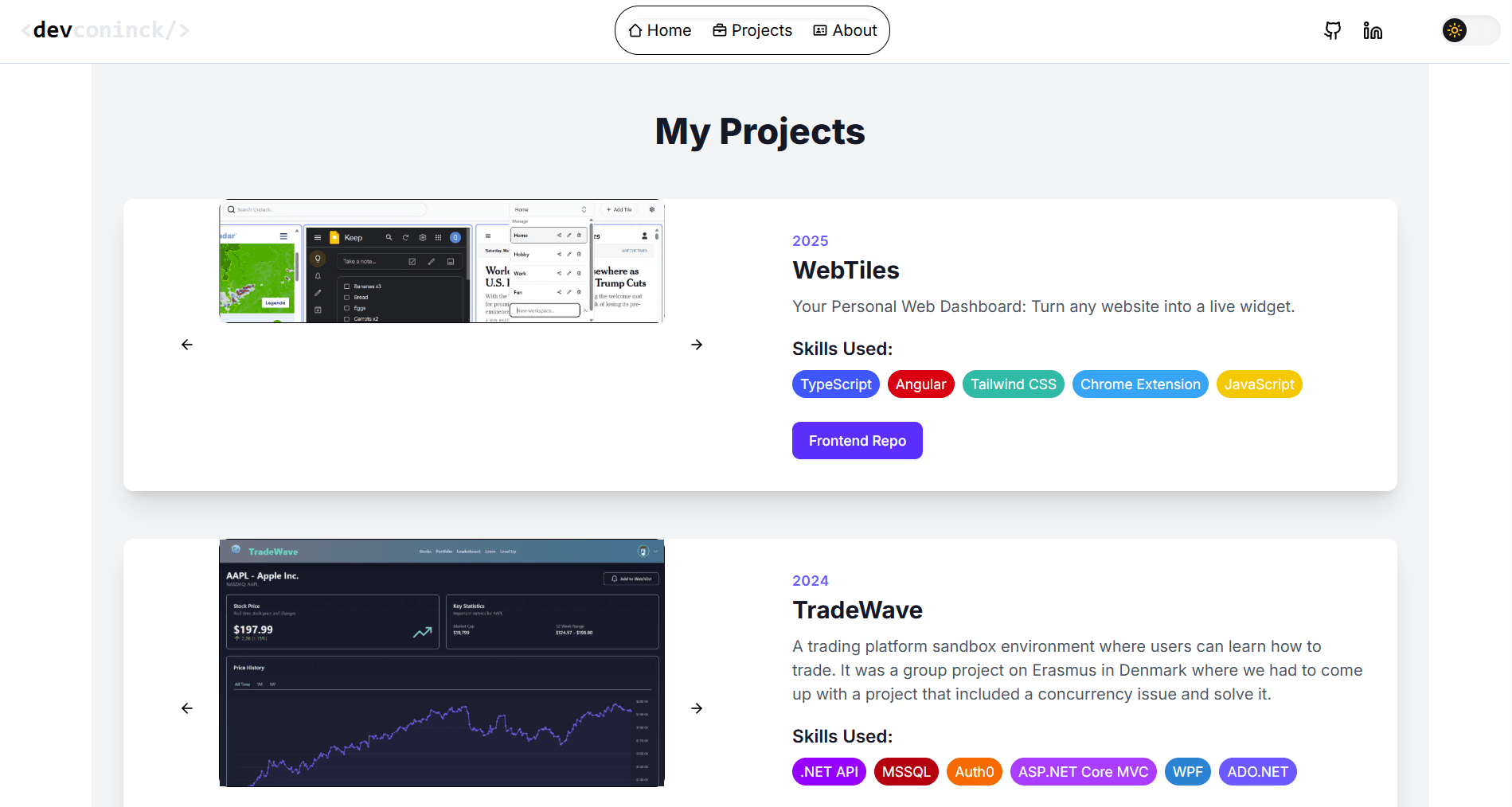 Portfolio v2 preview 2